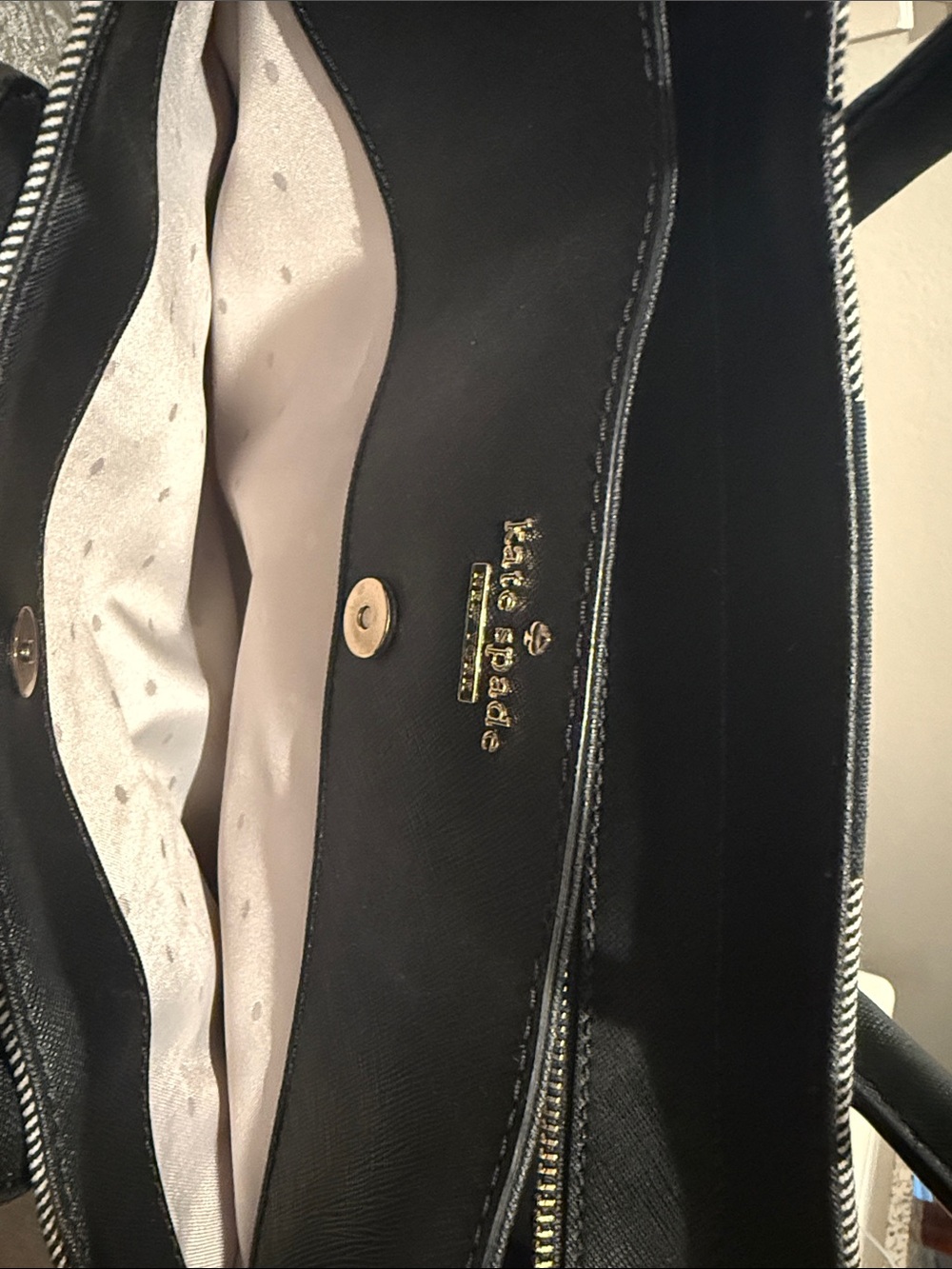 kate spade Black & White Plaid Satchel - Picture 8 of 8